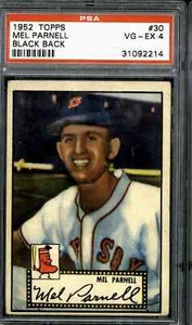 1952 Topps #30 Mel Parnell - PSA 4 - Picture 1 of 2