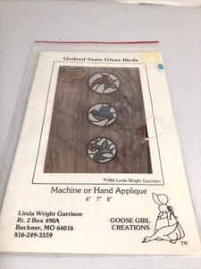Máquina acolchada de vitrales para pájaros o apliques de mano 6" 7" 8" Goose Girl Creations - Imagen 1 de 6