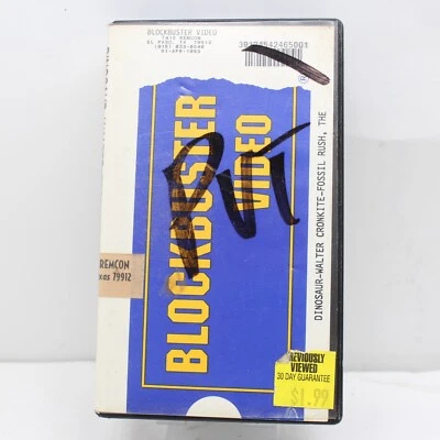 Dinosaur Tale of a Bone VHS The Rush Walter Cronkite BLOCKBUSTER EX-RENTAL CASE - Image 1 of 4