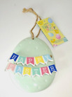 NEXT - HAPPY EASTER HANGING CERAMIC EGG DECORATION IN PASTEL GREEN - NEW + TAGS