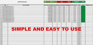 eBay Sales, Purchases, Profit & Loss, Accounts Spreadsheet - Picture 1 of 2