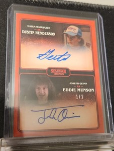 2023 Topps Zerocool Stranger Things 4 Dual Autograph Auto Eddie Dustin Red 1/1