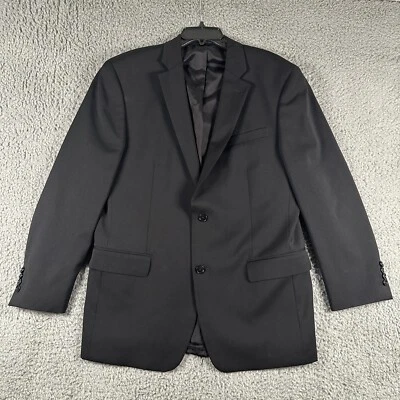 Blazer John Varvatos 42R Lana Negro Abrigo Deportivo Chaqueta Dos Botones Aguja Única Foto 1 de 4
