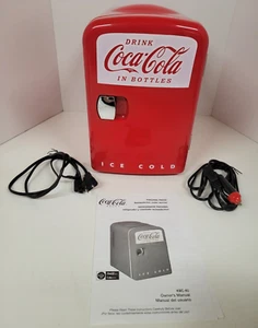 Coca-Cola Retro Personal Fridge Thermoelectric Cooler-Warmer Mini-fridge KWC-4 - Picture 1 of 21