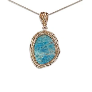 Starborn Blue Apatite Pendant Necklace (22") - Picture 1 of 5