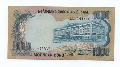 VIETNAM SOUTH 1000 DONG 1972 PICK 34 LOOK SCANS - Image 1 of 2