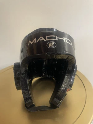 Casco de combate de artes marciales negro macho deportivo cabeza acolchada grande Foto 1 de 4