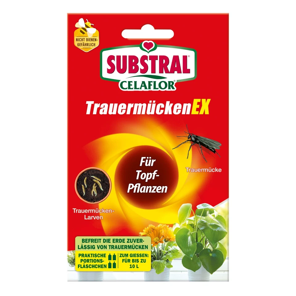 Substral Celaflor Trauermücken-EX - 4x 7,5 ml Gießmittel Insektenbekämpfung
