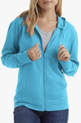 Sudadera con Capucha para Mujer 2 Hanes XXL Ligera Bolsillos Jersey Cremallera Completa Sudadera Informal Foto 1 de 4