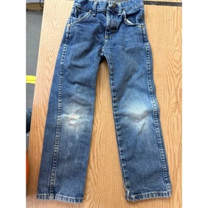 Boys Levi's 7 Slim Blue Jeans Distressed Denim Pants Made in Mexico USA Fabric - Picture 1 of 6