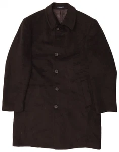 CHAPS Mens Ivy Regular Fit Overcoat UK 42 XL Black Wool DH05 - Picture 1 of 3