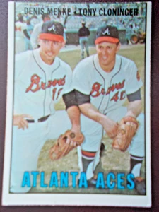 1967 Topps Atlanta Aces Braves Baseballkarte #396 Sehr guter Zustand - Bild 1 von 2