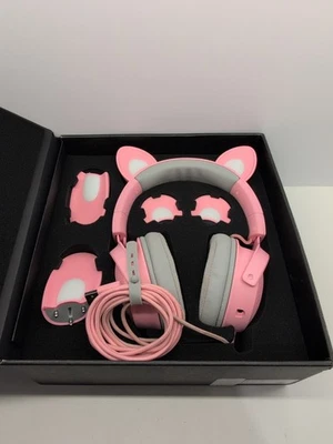 Razer Kraken Kitty V2 Pro Wired RGB Headset Interchangeable Ears Quart Pink #2 - Image 1 of 4