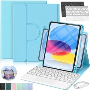 QWERTZ Tastatur Hülle mit Touchpad für iPad 11/10/9/8/7th Air M3 6/5/4 Pro 11'' - Bild 1 von 63