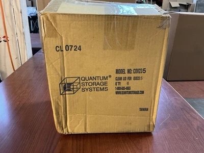 QUANTUM STORAGE SYSTEMS Lids COV235 10 1/4 in x 10in Clear Plastic 6pk C14 - Image 1 of 3