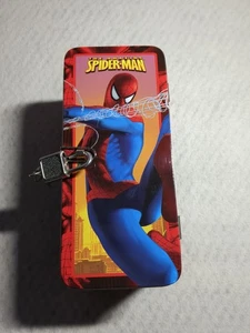 2006 Marvel | (SPIDER-MAN) 7” Money Bank Tin Box Company Figure RARO giocattolo - Foto 1 di 7