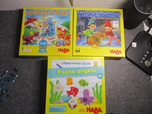 3 Haba Spiele Fische fangen, verfühlt  nochmal, Funkelschatz - Bild 1 von 24