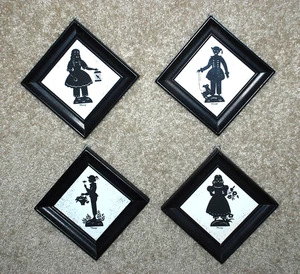 MARGO ALEXANDER IMPRESIONES ARTÍSTICAS Silueta Sofisticados Provinciales Años 50 Juego de 4 - Imagen 1 de 23