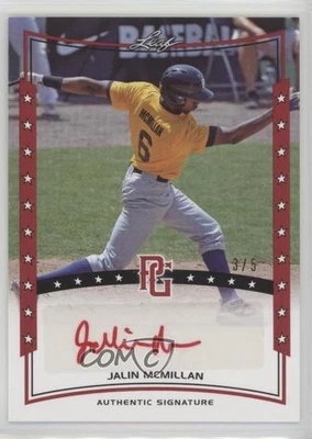 2014 Leaf Perfect Game Showcase Auto Red /5 Jalin Mcmillan #A-JMM Auto - Image 1 of 2