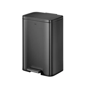 EKO Design Madison Mülleimer Abfallsammler 50 L Treteimer Schwarz matt Mülltonne - Bild 1 von 9