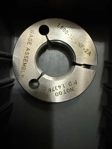 1 1/2 12 UNF 2A GEWINDERINGLEHRE 1,5 1,50 1.500 1.5000 NO GO ONLY P.D. = 1.4376 - Bild 1 von 4