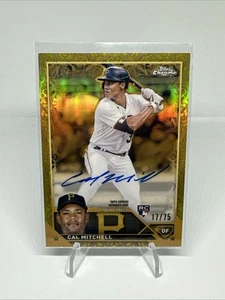 2023 Topps Gilded Collection - Gold Etch Autographs Cal Mitchell #CGA-CM Yellow - Picture 1 of 2