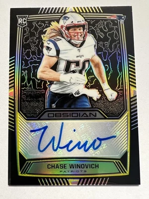 2019 Panini Obsidian Chase Winovich Auto Gold Etch 25/25 RC Rookie #RA-CHW - Image 1 of 2