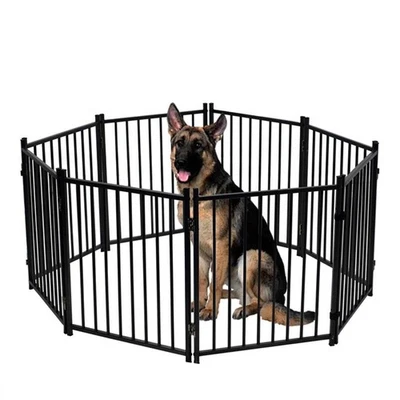 狗围栏室内,8块金属狗围栏,中小型犬围栏 — 第 1/4 张图片
