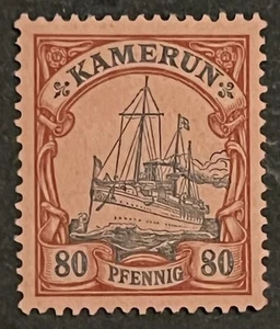 Travelstamps:Germany German Kamerun Stamps Kaiser’s Yacht  80pf MNH OG UNWMK - Picture 1 of 5