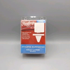 RAWLINGS Jock Strap Adult Large (160-180lbs) Athletic Supporter White JOCKSTRAP - Picture 1 of 2