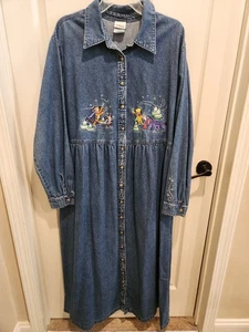 Disney Store Damen Winnie Puuh Winter Schnee Stickerei Denim XXL - Bild 1 von 9