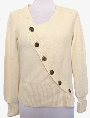 Marc by Marc Jacobs Womens Ivory Wool Anchor Button Sweater Cardigan  Size XS - Image 1 of 4
