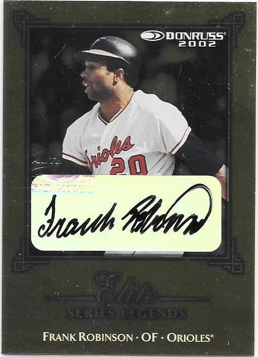 Frank Robinson 2002 Donruss Elite Series Legends certificado autógrafo #/2500 Foto 1 de 1