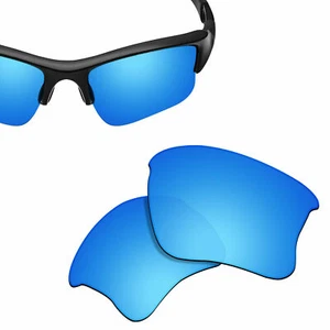 Replacement Lenses for-OAKLEY Flak Jacket XLJ Sunglasses Blue UVA-Polycarbonate - Picture 1 of 5