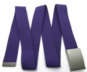 Unisex Alta Calidad Liso Color Trenzado Lona Cinturón Metal Hebilla 132cm Talla - Imagen 1 de 240