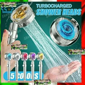 Soffione Doccia Alta Pressione 40% di Acqua in Meno Doccetta TurboCompressa - Picture 1 of 15
