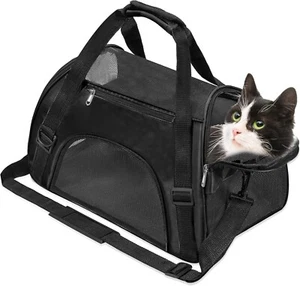 Cat Carrier Airline Approved Pet Carrier,Soft-Sided Travel for Cats Dogs - Picture 1 of 7