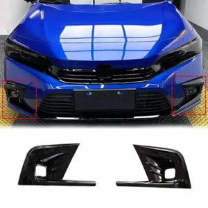 Tapicería de faros antiniebla delanteros negros brillantes para Honda Civic 2022 2023 2024 c - Imagen 1 de 7