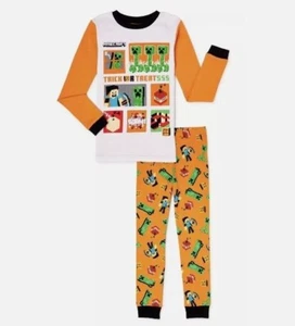 Boys Girls MINECRAFT Trick or Treat SSS Halloween Pajamas PJs Set Size 6 - Picture 1 of 3