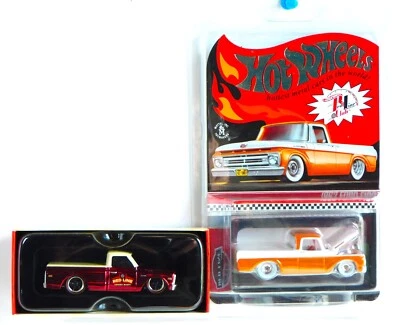 Hot Wheels Red Line Club "Ford F100 1962" VS "Chevrolet C/10" - Lote de 2. Foto 1 de 4