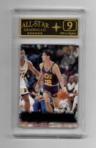 1995-96 Topps Gallery NOM MANQUANT / ÉQUIPE CLASSÉ "9" JOHN STOCKTON #60 JAZZ - Photo 1/2