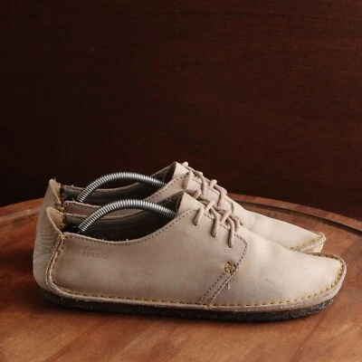 Zapato Clarks Originals Oxford WMS TALLA UK 6 US 8.5 Beige Cuero Crepé Suela Con Cordones Foto 1 de 4