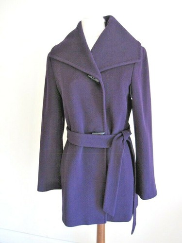 VETEMENTS Cappotto da passeggio Ellen Tracy monopetto misto lana ribes chiusura a levetta cintura 2