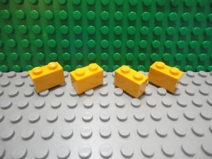 Lego 4 Bright Light Orange 1x2 brick block NEW - Imagen 1 de 1