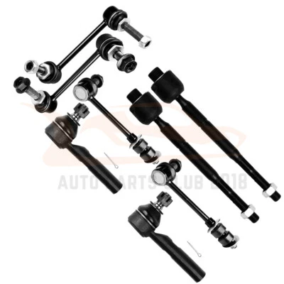 8Pcs Front Rear Sway Bar Inner Outer Tie Rod End Fits 2003-2009 Toyota 4Runner Foto 1 de 4