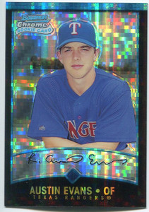 2001 (RANGERS) Bowman Chrome X-Fractors #320 Austin Evans