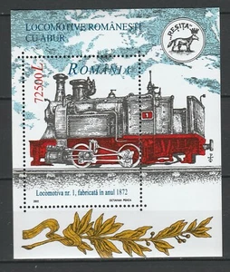 Romania 2002 Locomotives Trains / Railroads MNH Block - Picture 1 of 1