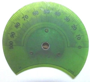 vintage 3 & 5/16" DIAMETER  PLASTIC GREEN STATION GRAPHIC:  probably CROSLEY -69 - Picture 1 of 1