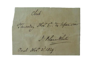 Vintage! "Spanish Poet" José María Blanco y Crespo Hand Written Note From 1829 - Picture 1 of 2