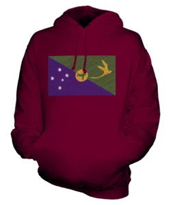 CHRISTMAS ISLAND SCRIBBLE FLAG UNISEX HOODIE TOP GIFT FOOTBALL - Picture 1 of 16